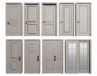 Jianou swing door single door entry door anti-theft child-mother door 3d model