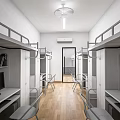 Modern Dormitory Student Dormitory Worker Dormitory Upper and Lower Burds School Dormitory 3d model