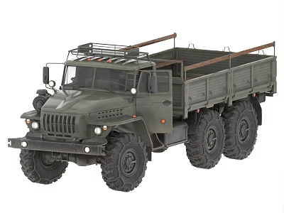 Vintage Military Truck Retro Military Truck Troop Carrier Dongfeng Truck 3d model