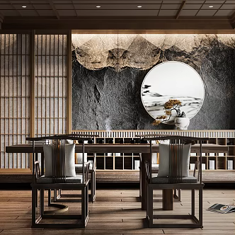 New Chinese Tea Table and Chair 3d model
