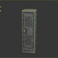 Metal Electronic Appliance Storage Cabinet With Perforated Door And Textured Surface