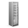 Commercial Upright Refrigerator Freezer with Glass Door and Multiple Storage Shelves