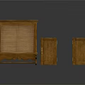 Traditional Wooden Furniture Set With Shelf Cabinet And Small Storage Doors