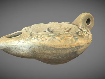 Handcrafted Ceramic Tea Vessel With Intricate Carved Patterns And Natural Earthy Tones 3d model