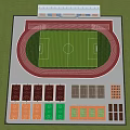Stadium Layout With Running Track Soccer Field And Multiple Sports Zones