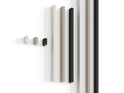 Modern Minimalist Wall Lamps With Slim Design Black White And Beige Colors 3d model