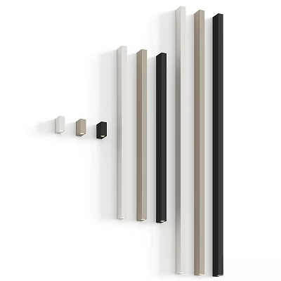 Modern Minimalist Wall Lamps With Slim Design Black White And Beige Colors 3d model