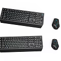 Modern Computer Keyboards And Mice With Ergonomic Design And Black Finish 3d model