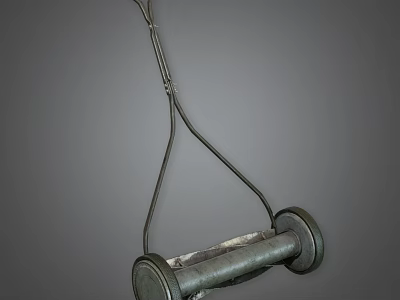 Manual Agricultural Equipment With Metal Wheels And Frame For Efficient Farm Operations 3d model