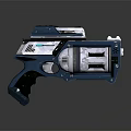 Blue And White Futuristic Sci Fi Gun Featuring Mechanical Design Advanced Tech And Modern Structure 3d model