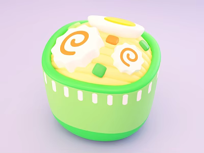 cartoon food instant noodles junk food snacks 3d model cartoon food instant noodles junk food snacks 3d model