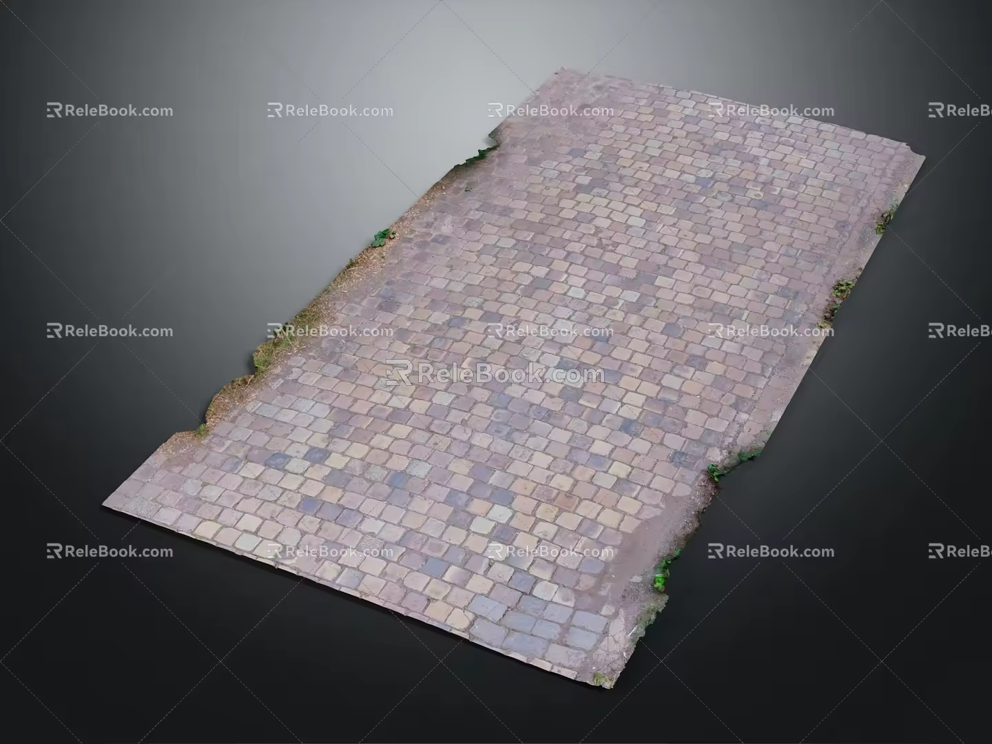 modern stone pavement pavement path stone block pavement 3d model