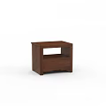 Classic Wooden Bedside Table with Open Storage Shelf and Solid Design