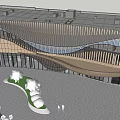 Curve Grille Sales Office 3d model