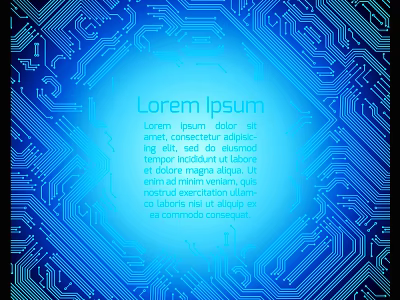 Tech Inspired Blue Circuit Board Pattern Pendant For Decorative Accessories Design 3d model