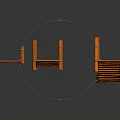 Modern Bridge Wooden Bridge Small Bridge Small Wooden Bridge 3d model