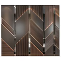 Modern background wall wood veneer modeling background wall 3d model