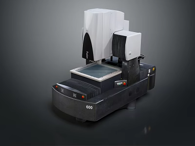 Mobile Digital Inspection Equipment With White Black Body 600 Model Transparent Platform 3d model