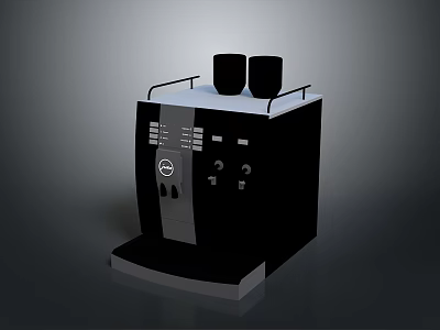 Modern Black Desktop Computer Tower With Control Panel And Interface Ports 3d model