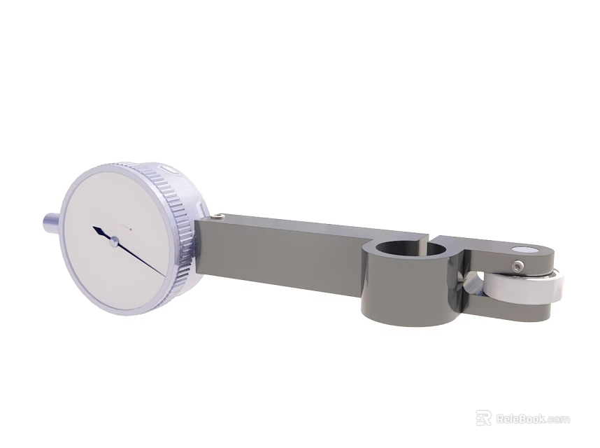 Precision Dial Gauge Measuring Tool With Metal Frame And Adjustment Knob 3d model