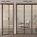 Modern Ultra White Glass Folding Doors For Living Room With Two And Three Panels