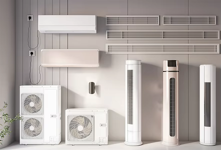 modern air conditioning 3d model