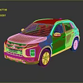 Orange SUV Exterior Design With Modern Sporty Style And Reflective Surface Details