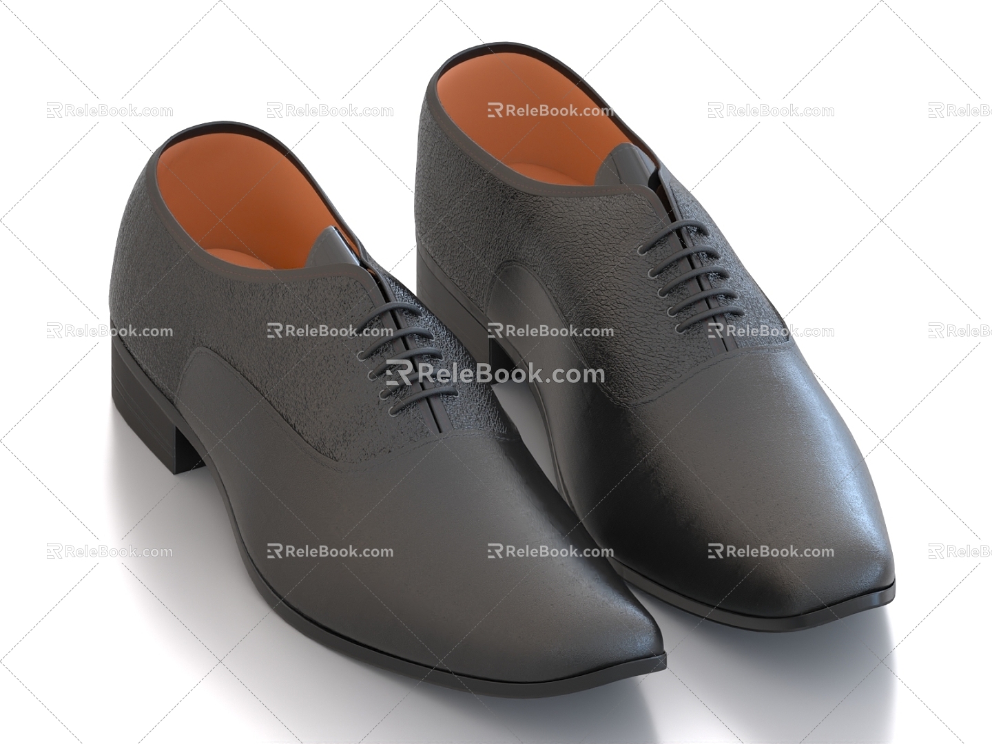 Leather Shoes Men's Leather Shoes Cowhide Shoes 3d model