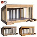 Modern Wooden Decorative Garden Structure With Slatted Design Platform Steps And Flat Roof