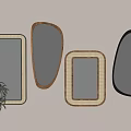 Ancient Silent Mirror Ancient Silent Wind Mirror Ancient Silent Mirror Bathroom Mirror Decorative Mirror 3d model