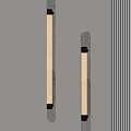 Modern Wall Lamps With Beige Glass Shade And Metal Base On Striped Accent Wall