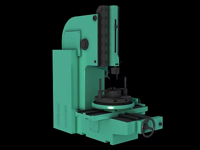 Green Industrial Equipment With Circular Worktable Vertical Structure And Stable Mechanical Design 3d model
