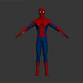 Red And Blue Spider Man Costume Figure With Arms Outstretched Pose