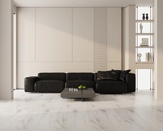 Modern three-seat sofa 3d model