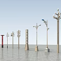 Outdoor Lamp Posts With Various Modern Designs For Street And Garden Lighting