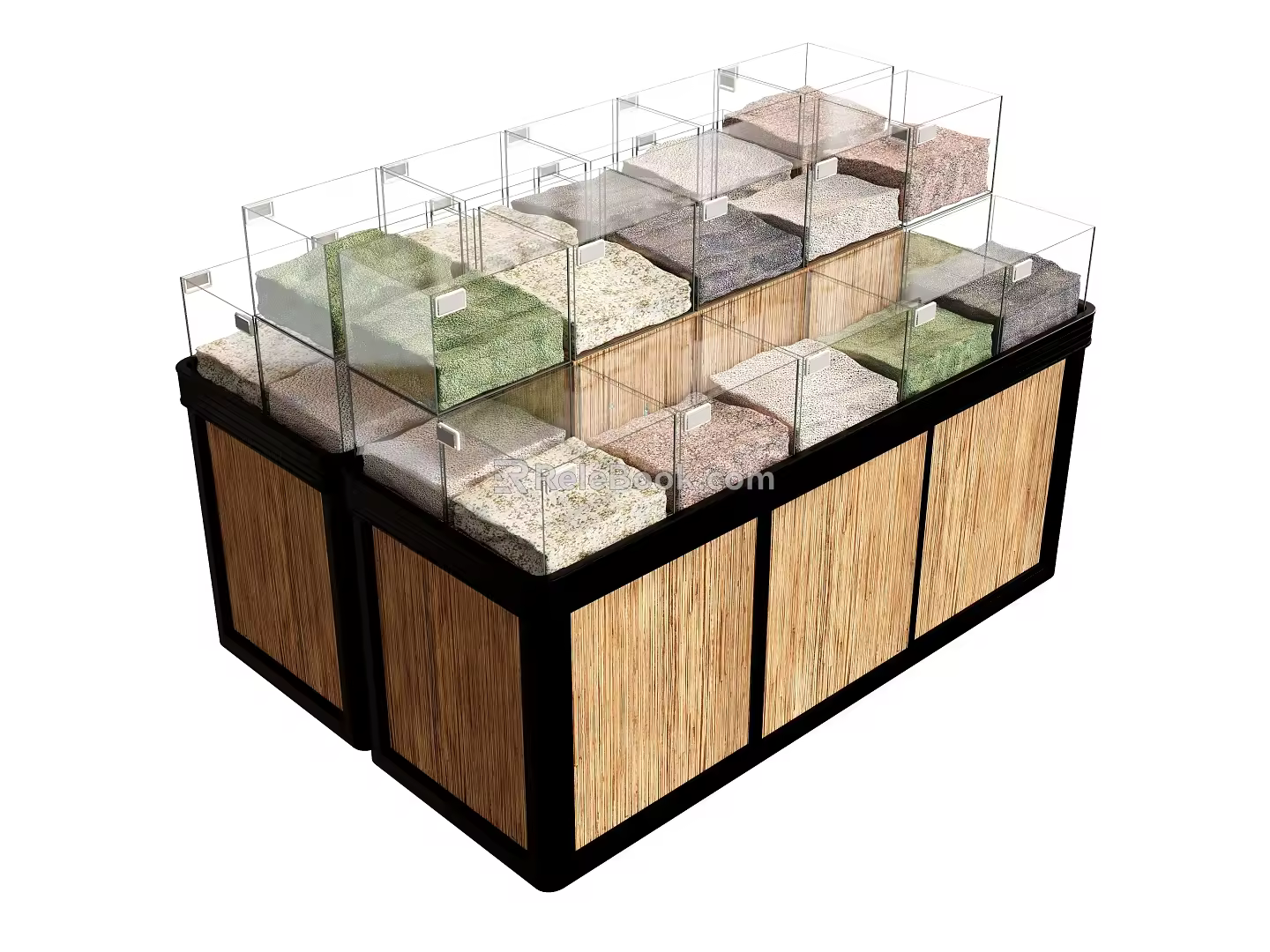 Shelf Supermarket Rice Shelf Storage Rack Supermarket Rice Stack Shelf 3d model