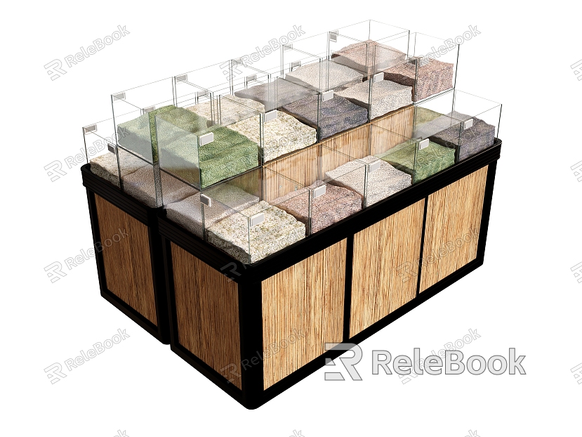 Shelf Supermarket Rice Shelf Storage Rack Supermarket Rice Stack Shelf model