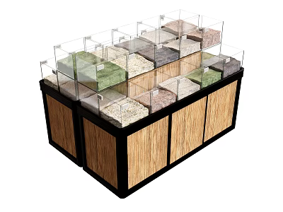 Shelf Supermarket Rice Shelf Storage Rack Supermarket Rice Stack Shelf 3d model