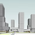 Aerial Planning View Of Urban Area With Buildings Roads And Green Spaces