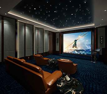 Private Cinema Modern Video Room 3d model