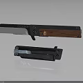 Gerber Folding Knife With Wooden Handle And Sharp Blade In Folded State 3d model