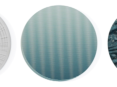 Modern gray blue abstract pattern circular decorative painting combination 3d model