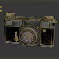 Vintage Metal Camera With Retro Design Classic Lens And Top Dials