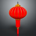 Traditional Red Decorative Lantern Furniture With Gold Accents And Hanging Tassel Design
