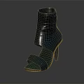 Fashionable Leather High Heel Sandals Featuring Open Toe And Ankle Strap Design