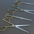 Medical Scissors With Metallic Handles And Precision Blades For Surgical Use