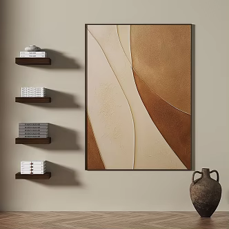 Light Luxury Abstract Decorative Painting 3d model