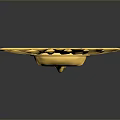 Golden Sun Shaped Decorative Hardware Tool With Radiant Design And Facial Features