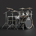 Modern drum set 3d model