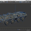 Armored Vehicle BTR80 Armored Transport Vehicle Armored Vehicle Launcher Infantry Vehicle Low Face Number Low Model Simple Model Game Sub-era Film and Television Level 3d model